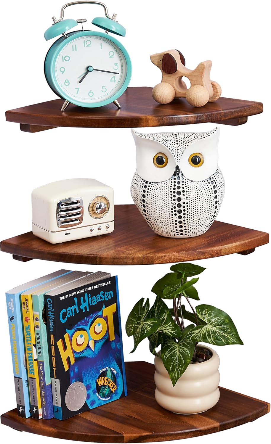 Conamily Corner Shelves Set of 3 Floating Wall Shelves