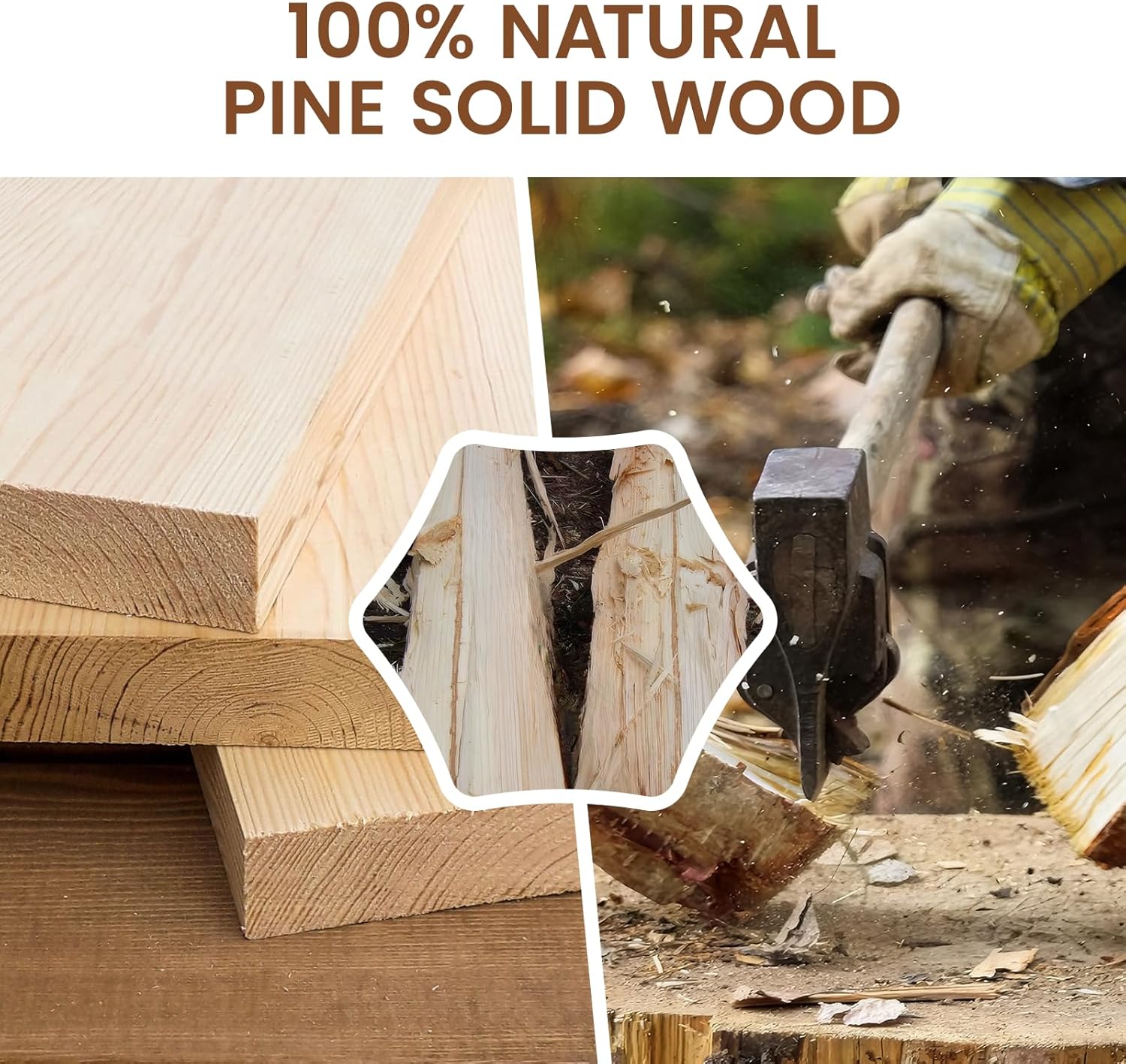 Heimlove Floating Shelves 2 Pack 16 Inch Natural Pine Bathroom Shelf Over Toilet Storage Decor