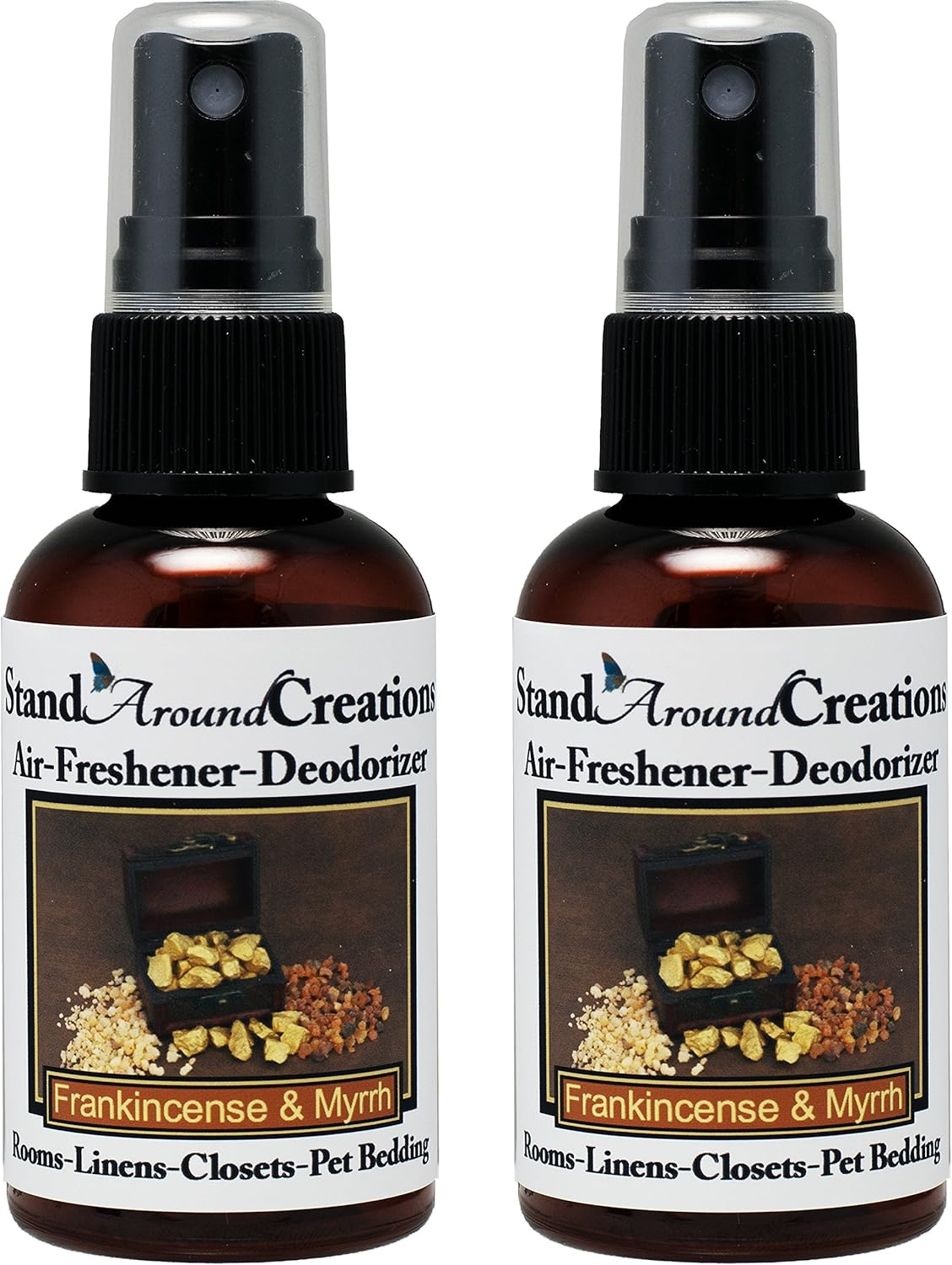 Set of 2 Highly Concentrated Frankincense And Myrrh Room Sprays