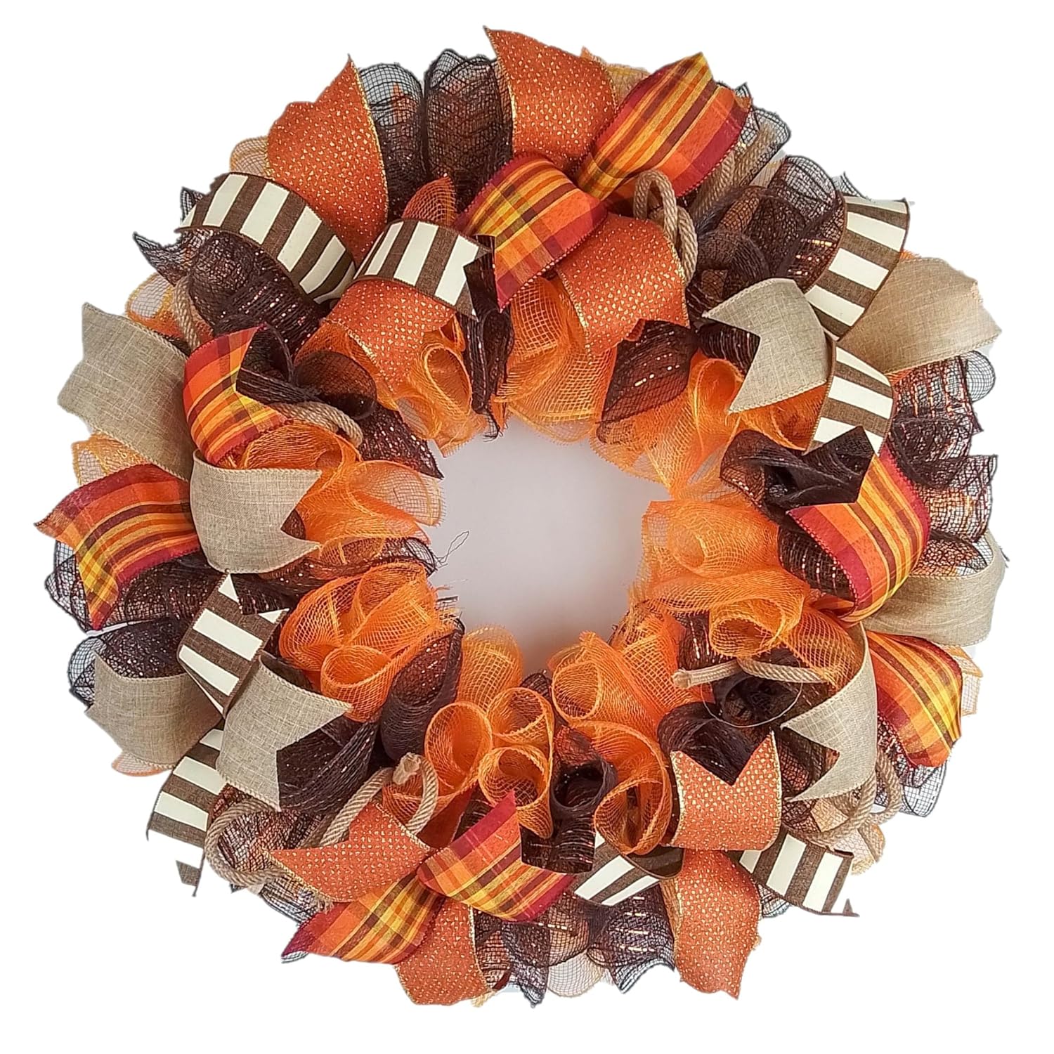 Fall Wreath Front Door Decor 24 Inch Round