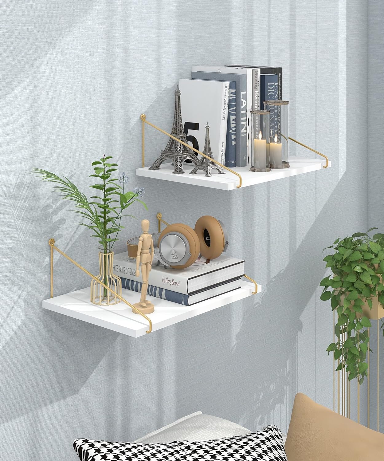 Afuly 12 Inch Deep Floating Shelves Set of 2