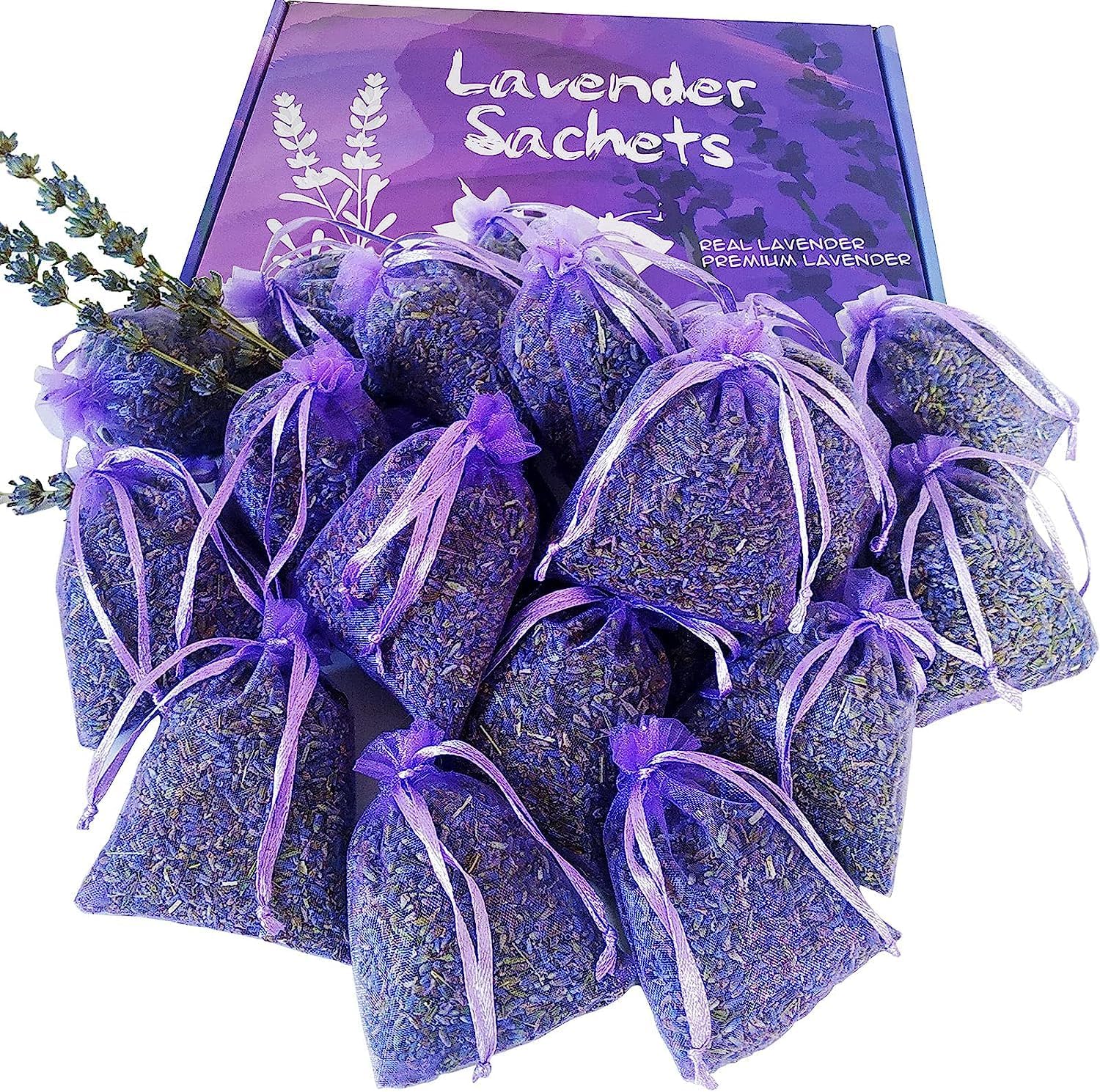 Cedar Space 32 Lavender Sachet Bags for Closets and Drawers