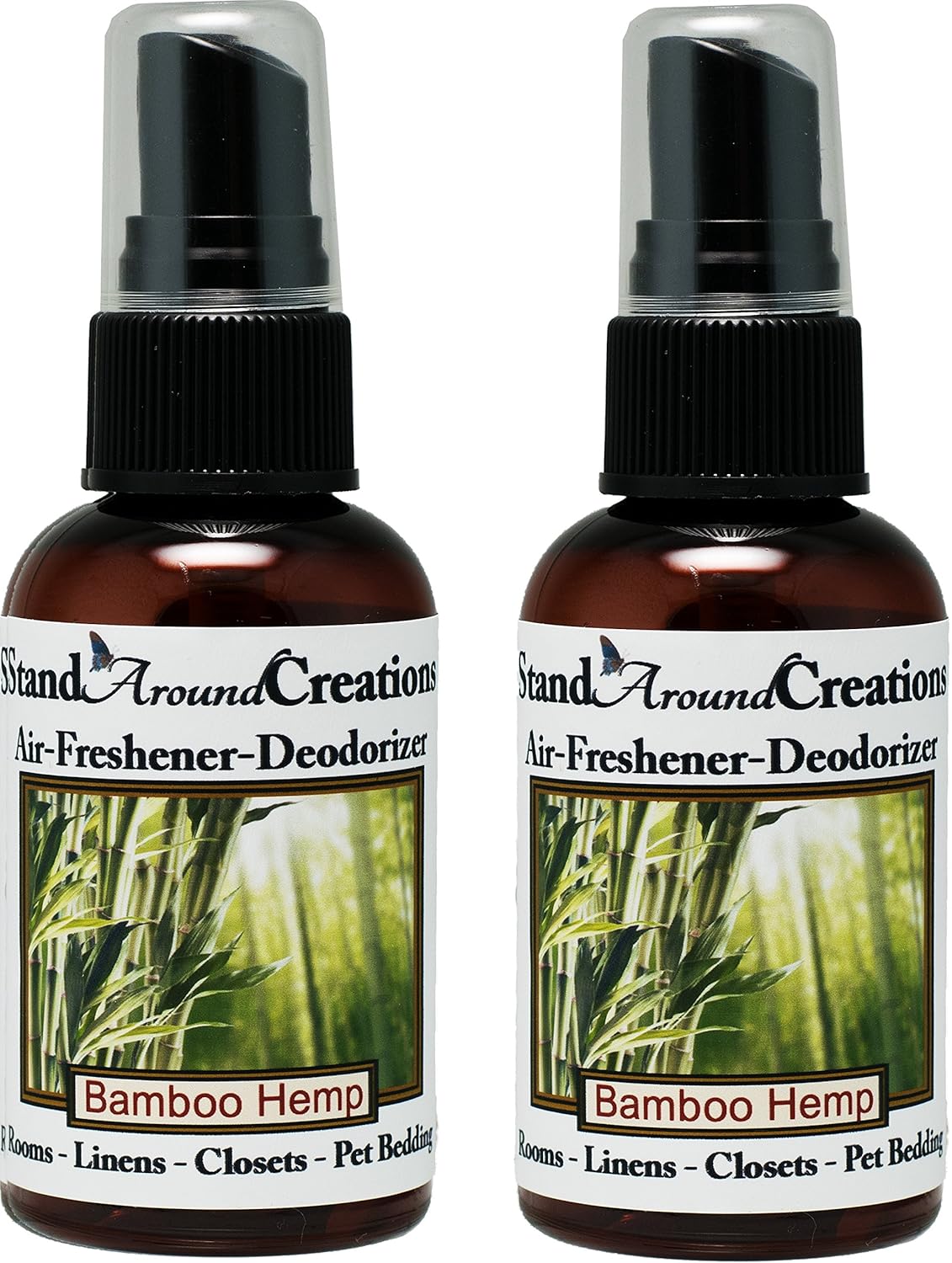 Set of 2 Bamboo Hemp Room Spray Deodorizer