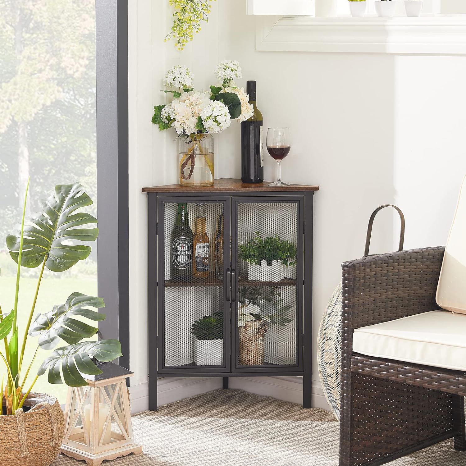 VECELO 3-Tier Corner Shelf Storage Organizer