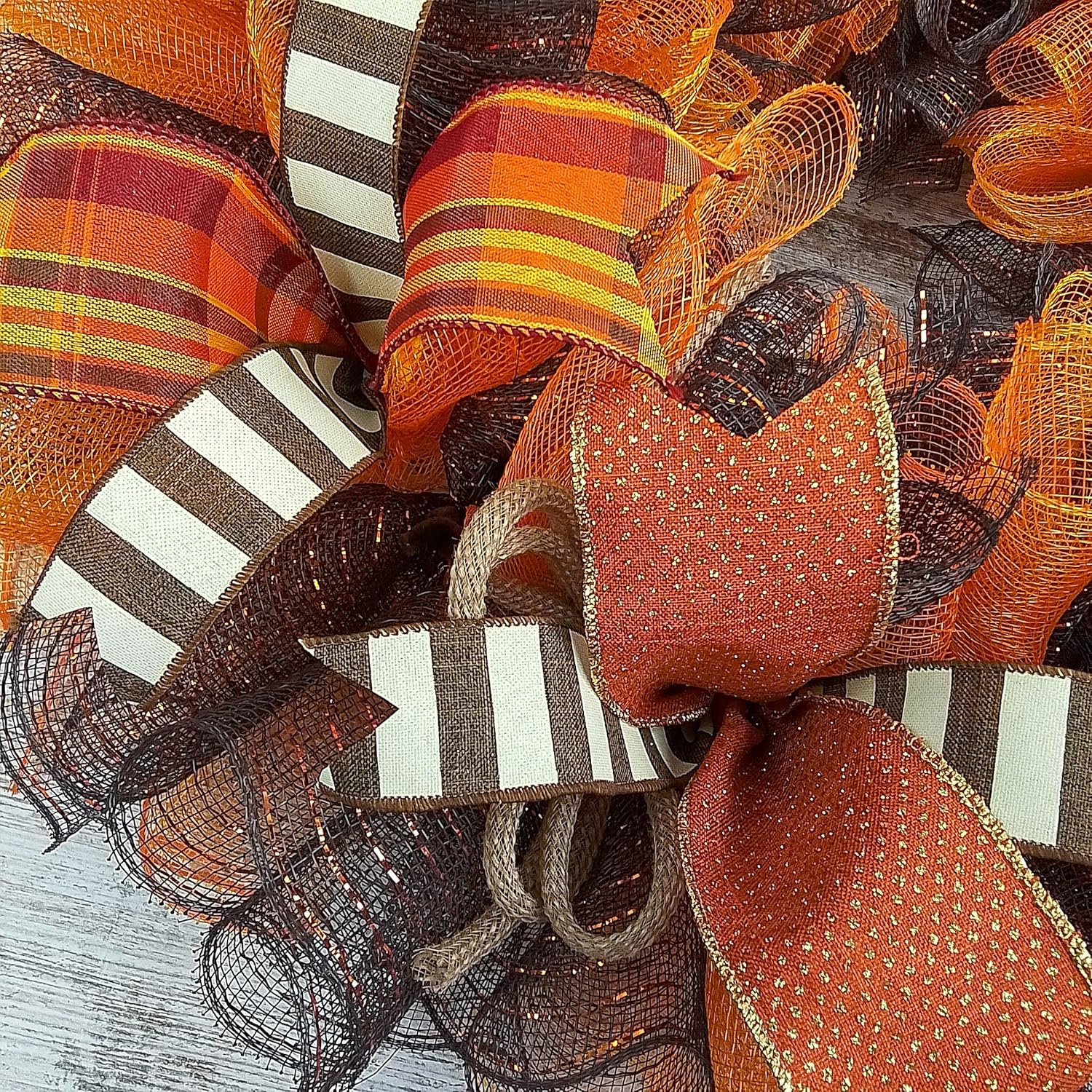 Fall Wreath Front Door Decor 24 Inch Round
