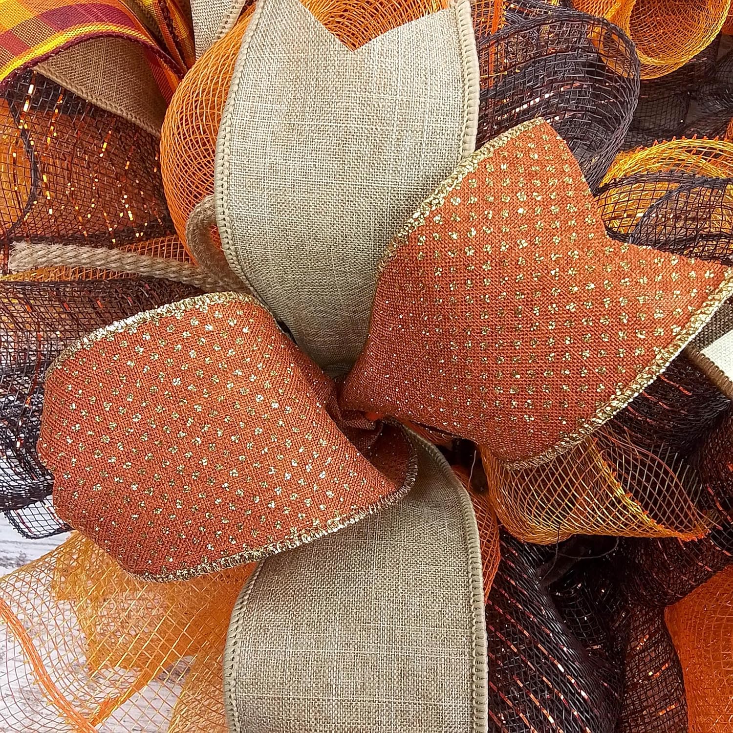 Fall Wreath Front Door Decor 24 Inch Round