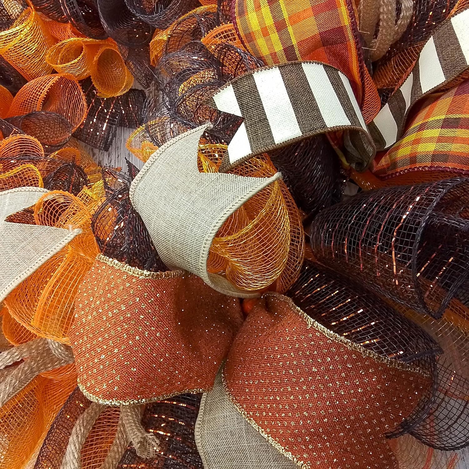 Fall Wreath Front Door Decor 24 Inch Round